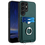 Custodia con porta carte e anello per Samsung Galaxy S23 Ultra 5G