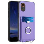 Custodia con porta carte e anello per Samsung Galaxy M55 e C55