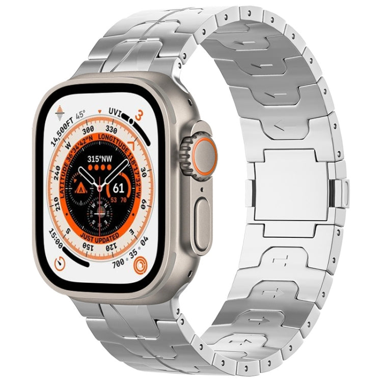 Cinturino per orologio in lega di titanio con fibbia magnetica, For Apple Watch SE 2023 44mm, For Apple Watch Ultra 2 49mm, For Apple Watch Series 9 45mm, For Apple Watch Ultra 49mm, For Apple Watch Series 8 45mm, For Apple Watch SE 2022 44mm