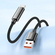 hoco U125 Benefit Cavo dati di ricarica rapida da USB a Type-C da 1,2 m 5 A con display, 6942007611916