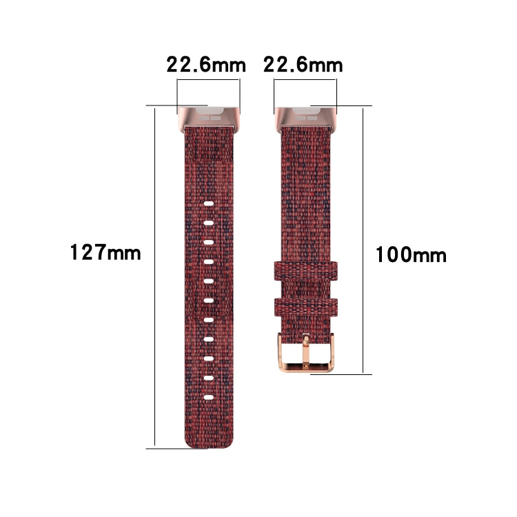 Testa in plastica con cinturino in nylon intrecciato, dimensioni: misura libera, For Fitbit Charge 4 / Charge 3 / Charge3 SE