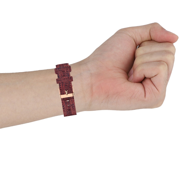 Testa in plastica con cinturino in nylon intrecciato, dimensioni: misura libera, For Fitbit Charge 4 / Charge 3 / Charge3 SE