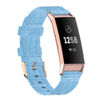 Testa in plastica con cinturino in nylon intrecciato, dimensioni: misura libera, For Fitbit Charge 4 / Charge 3 / Charge3 SE
