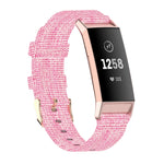 Testa in plastica con cinturino in nylon intrecciato, dimensioni: misura libera, For Fitbit Charge 4 / Charge 3 / Charge3 SE