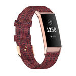 Testa in plastica con cinturino in nylon intrecciato, dimensioni: misura libera, For Fitbit Charge 4 / Charge 3 / Charge3 SE