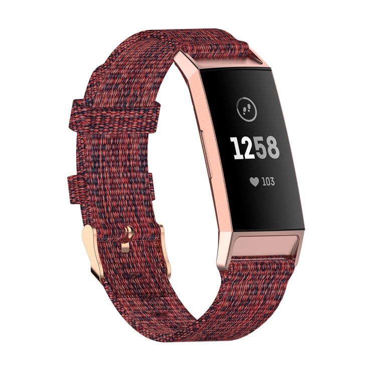 Testa in plastica con cinturino in nylon intrecciato, dimensioni: misura libera, For Fitbit Charge 4 / Charge 3 / Charge3 SE
