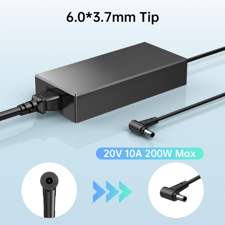 Adattatore di alimentazione per notebook portatile da 200 W 20 V 10 A per Asus 6,0 x 3,7 mm, EU Plug, US Plug, UK Plug, AU Plug