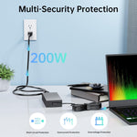 Adattatore di alimentazione per notebook portatile da 200 W 20 V 10 A per Asus 6,0 x 3,7 mm, EU Plug, US Plug, UK Plug, AU Plug