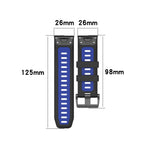 Cinturino in silicone bicolore, For Garmin Fenix 6X