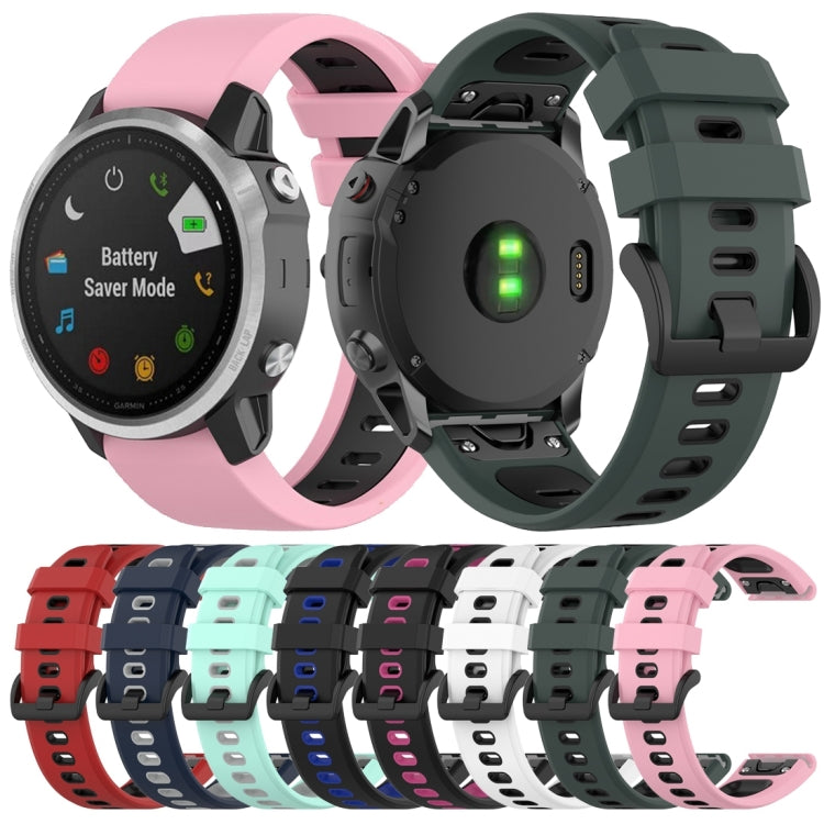 Cinturino in silicone bicolore, For Garmin Fenix 6X