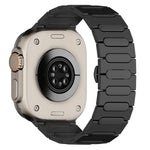 Cinturino per orologio in lega di titanio con fibbia ovale a farfalla, For Apple Watch SE 2023 44mm, For Apple Watch Ultra 2 49mm, For Apple Watch Series 9 45mm, For Apple Watch Ultra 49mm, For Apple Watch Series 8 45mm, For Apple Watch SE 2022 44mm