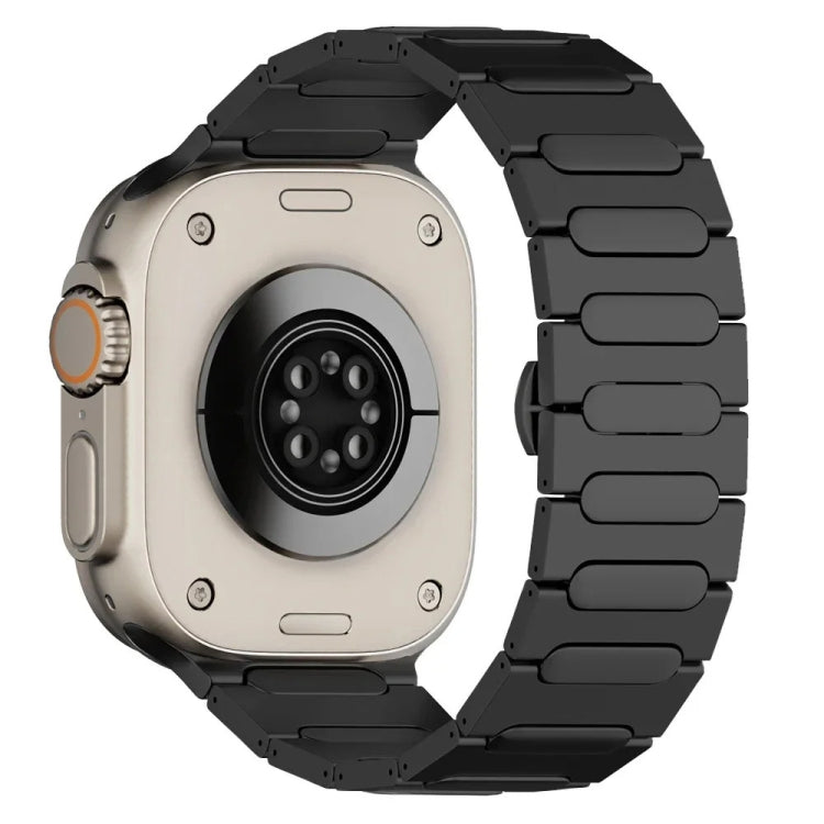 Cinturino per orologio in lega di titanio con fibbia ovale a farfalla, For Apple Watch SE 2023 44mm, For Apple Watch Ultra 2 49mm, For Apple Watch Series 9 45mm, For Apple Watch Ultra 49mm, For Apple Watch Series 8 45mm, For Apple Watch SE 2022 44mm