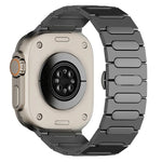 Cinturino per orologio in lega di titanio con fibbia ovale a farfalla, For Apple Watch SE 2023 44mm, For Apple Watch Ultra 2 49mm, For Apple Watch Series 9 45mm, For Apple Watch Ultra 49mm, For Apple Watch Series 8 45mm, For Apple Watch SE 2022 44mm