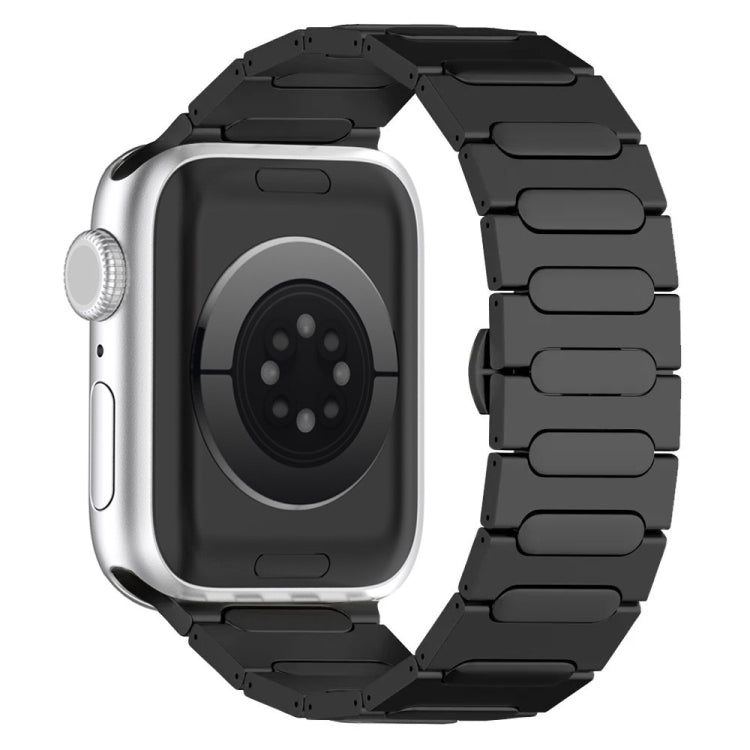 Cinturino per orologio in lega di titanio con fibbia ovale a farfalla, For Apple Watch Series 7 45mm, For Apple Watch SE 44mm, For Apple Watch Series 6 44mm, For Apple Watch Series 5 44mm, For Apple Watch Series 4 44mm, For Apple Watch Series 3 42mm
