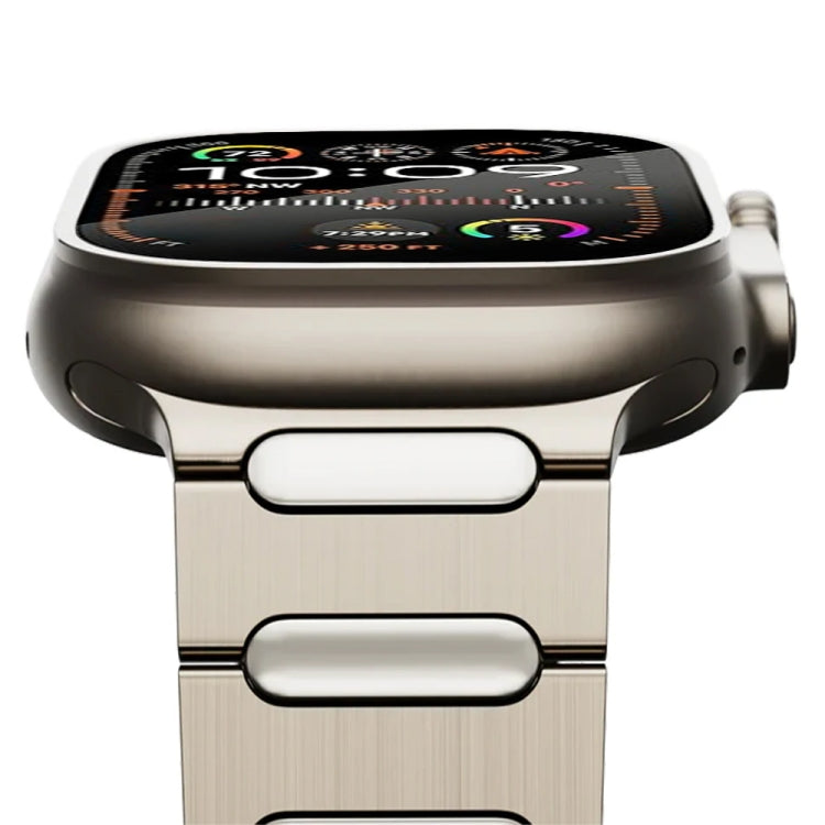 Cinturino per orologio in lega di titanio con fibbia ovale a farfalla, For Apple Watch SE 2023 44mm, For Apple Watch Ultra 2 49mm, For Apple Watch Series 9 45mm, For Apple Watch Ultra 49mm, For Apple Watch Series 8 45mm, For Apple Watch SE 2022 44mm