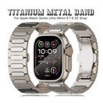 Cinturino per orologio in lega di titanio con fibbia ovale a farfalla, For Apple Watch SE 2023 44mm, For Apple Watch Ultra 2 49mm, For Apple Watch Series 9 45mm, For Apple Watch Ultra 49mm, For Apple Watch Series 8 45mm, For Apple Watch SE 2022 44mm