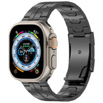 Cinturino per orologio in lega di titanio con fibbia tartaruga, For Apple Watch SE 2023 44mm, For Apple Watch SE 2023 40mm, For Apple Watch Ultra 2 49mm, For Apple Watch Series 9 45mm, For Apple Watch Series 9 41mm, For Apple Watch Ultra 49mm          ...