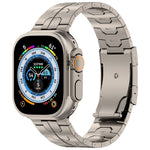 Cinturino per orologio in lega di titanio con fibbia tartaruga, For Apple Watch SE 2023 44mm, For Apple Watch SE 2023 40mm, For Apple Watch Ultra 2 49mm, For Apple Watch Series 9 45mm, For Apple Watch Series 9 41mm, For Apple Watch Ultra 49mm          ...