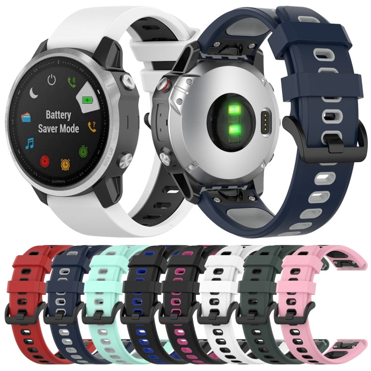 Cinturino in silicone bicolore, For Garmin Fenix 6