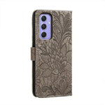 Custodia per telefono in pelle con stampa a fiori in pizzo, For Samsung Galaxy A55, For Samsung Galaxy A35, For Samsung Galaxy A05
