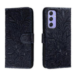 Custodia per telefono in pelle con stampa a fiori in pizzo, For Samsung Galaxy A55, For Samsung Galaxy A35, For Samsung Galaxy A05