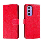 Custodia per telefono in pelle con stampa a fiori in pizzo, For Samsung Galaxy A55, For Samsung Galaxy A35, For Samsung Galaxy A05
