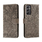 Custodia per telefono in pelle con stampa a fiori in pizzo, For Samsung Galaxy A55, For Samsung Galaxy A35, For Samsung Galaxy A05
