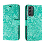 Custodia per telefono in pelle con stampa a fiori in pizzo, For Samsung Galaxy A55, For Samsung Galaxy A35, For Samsung Galaxy A05