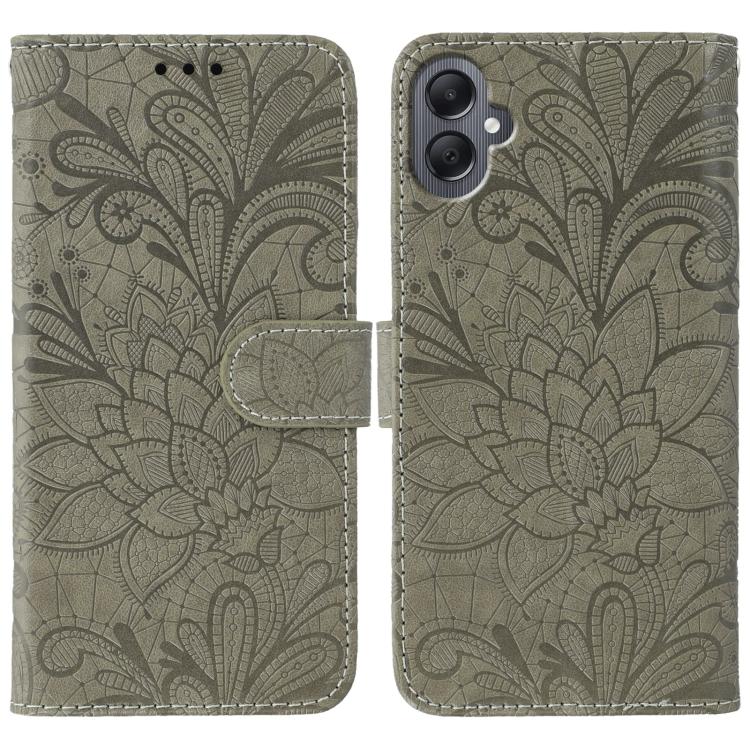 Custodia per telefono in pelle con stampa a fiori in pizzo, For Samsung Galaxy A55, For Samsung Galaxy A35, For Samsung Galaxy A05