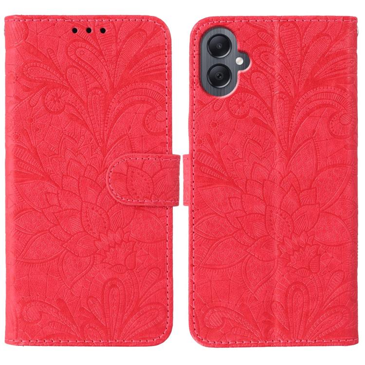 Custodia per telefono in pelle con stampa a fiori in pizzo, For Samsung Galaxy A55, For Samsung Galaxy A35, For Samsung Galaxy A05