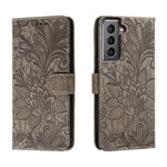 Custodia in pelle con motivo floreale per Samsung Galaxy S25 Ultra 5G