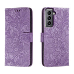 Custodia in pelle con motivo floreale per Samsung Galaxy S25 Ultra 5G