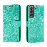 Custodia in pelle con motivo floreale per Samsung Galaxy S25 Ultra 5G
