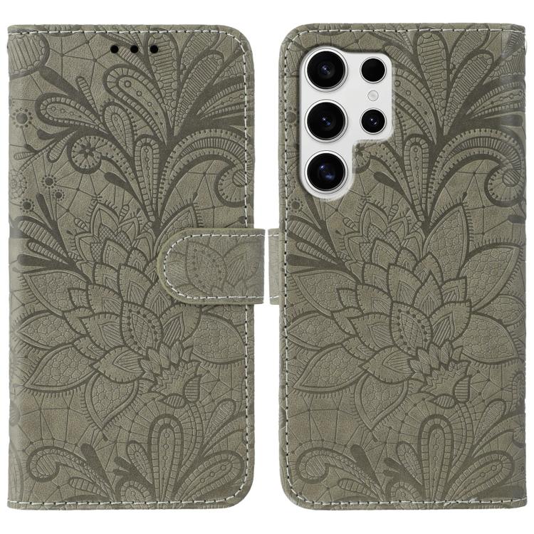 Custodia in pelle con motivo floreale per Samsung Galaxy S25 Ultra 5G