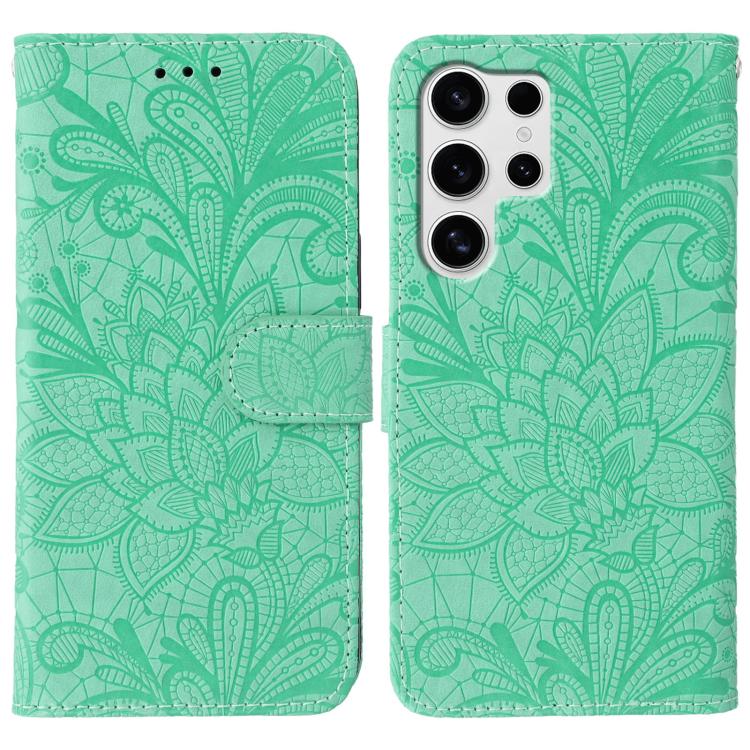 Custodia in pelle con motivo floreale per Samsung Galaxy S25 Ultra 5G