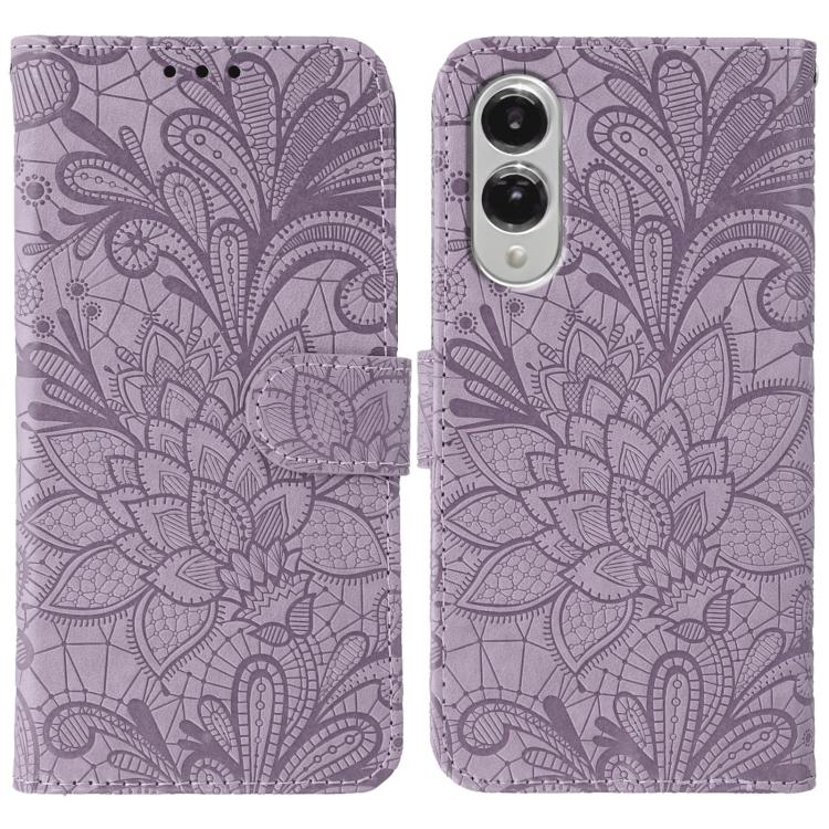 Custodia in pelle con motivo floreale per Samsung Galaxy S26 Edge 5G