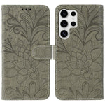 Custodia in pelle con motivo floreale per Samsung Galaxy S25 Ultra 5G