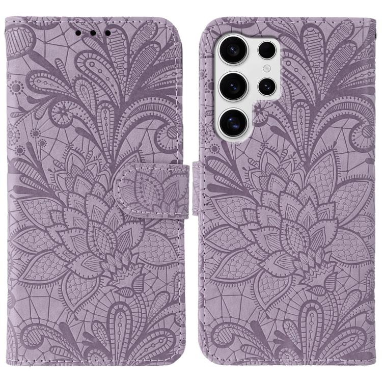Custodia in pelle con motivo floreale per Samsung Galaxy S25 Ultra 5G