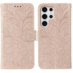 Custodia in pelle con motivo floreale per Samsung Galaxy S25 Ultra 5G