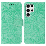 Custodia in pelle con motivo floreale per Samsung Galaxy S25 Ultra 5G