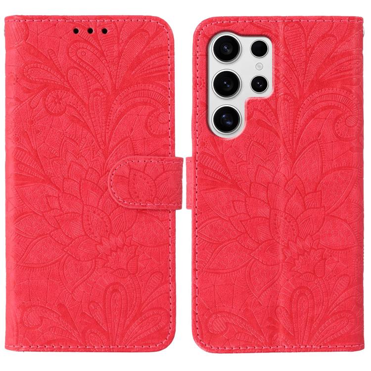 Custodia in pelle con motivo floreale per Samsung Galaxy S25 Ultra 5G