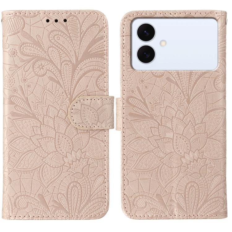Custodia in pelle con motivo floreale per Samsung Galaxy S26 Edge 5G