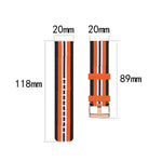 Cinturino strutturato in nylon intrecciato, dimensioni: misura libera 20 mm, For Galaxy Watch 3 41mm