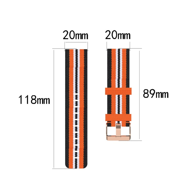 Cinturino strutturato in nylon intrecciato, dimensioni: misura libera 20 mm, For Galaxy Watch 3 41mm