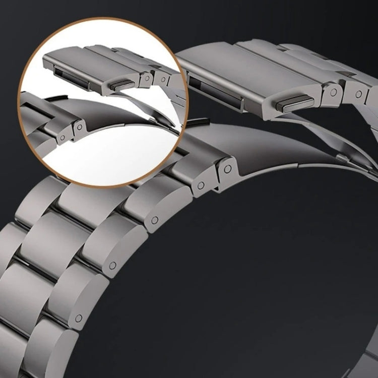 Cinturino per orologio in lega di titanio con fibbia piatta a 3 perline, For Apple Watch SE 2023 44mm, For Apple Watch SE 2023 40mm, For Apple Watch Ultra 2 49mm, For Apple Watch Series 9 45mm, For Apple Watch Series 9 41mm, For Apple Watch Ultra 49mm ...