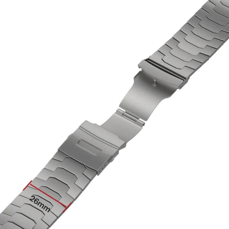 Cinturino per orologio in lega di titanio con fibbia di sicurezza Oracle da 26 mm, For Apple Watch SE 2023 44mm, For Apple Watch Ultra 2 49mm, For Apple Watch Series 9 45mm, For Apple Watch Ultra 49mm, For Apple Watch Series 8 45mm                     ...