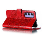 Custodia in pelle con motivo Sun Mandala per Samsung Galaxy A55 5G