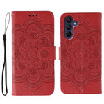 Custodia in pelle con motivo Sun Mandala per Samsung Galaxy A06 4G/5G, A07 5G