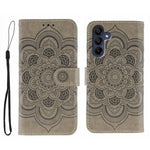 Custodia in pelle con motivo Sun Mandala per Samsung Galaxy A06 4G/5G, A07 5G