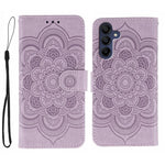 Custodia in pelle con motivo Sun Mandala per Samsung Galaxy A06 4G/5G, A07 5G